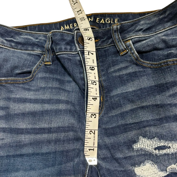 American Eagle midrise next level distressed skinny jeans size 8 - Picture 11 of 11